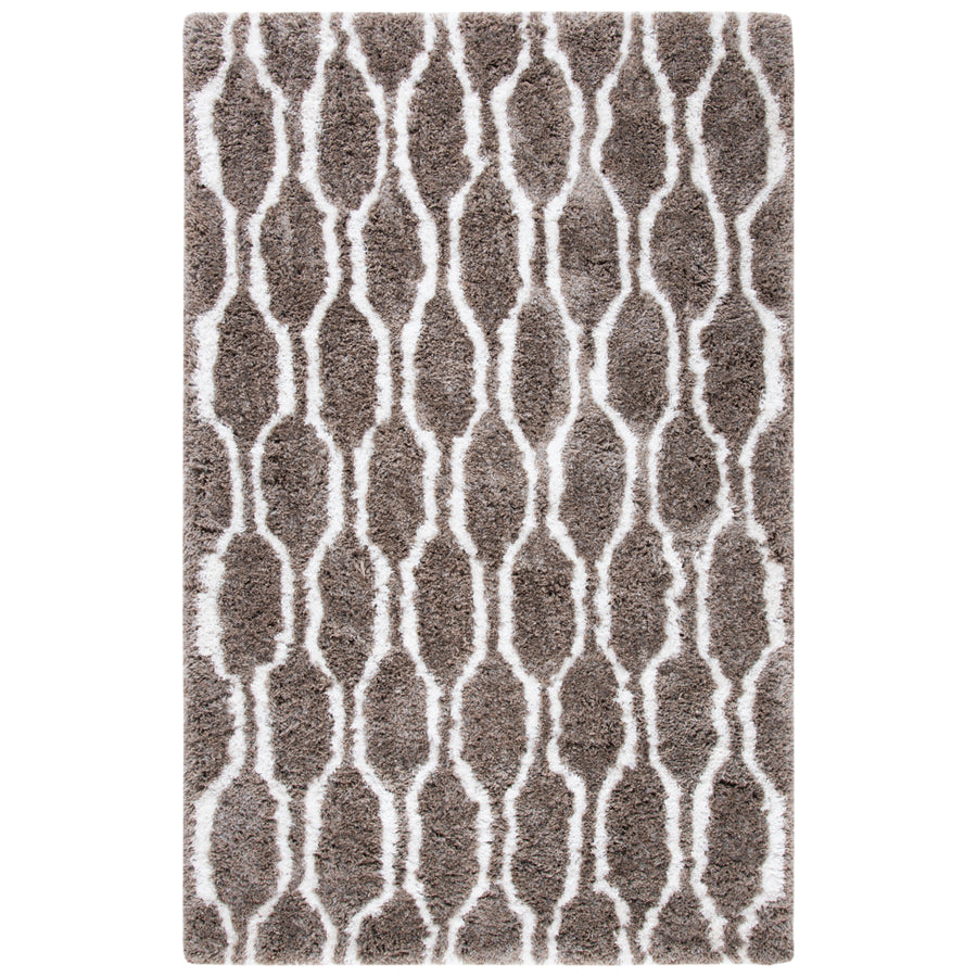 SAFAVIEH Barcelona Shag BSG322B Silver / Ivory Rug Image 1