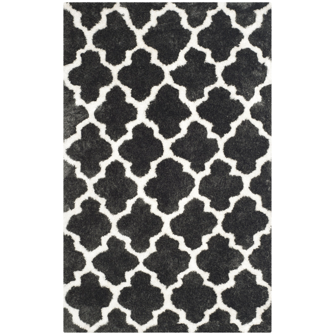 SAFAVIEH Barcelona Shag BSG319D Graphite / Ivory Rug Image 11