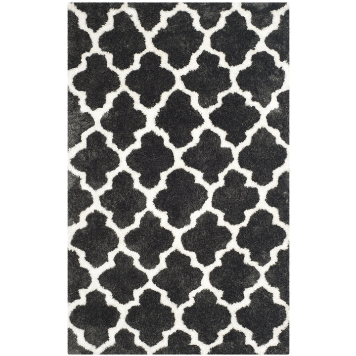 SAFAVIEH Barcelona Shag BSG319D Graphite / Ivory Rug Image 1