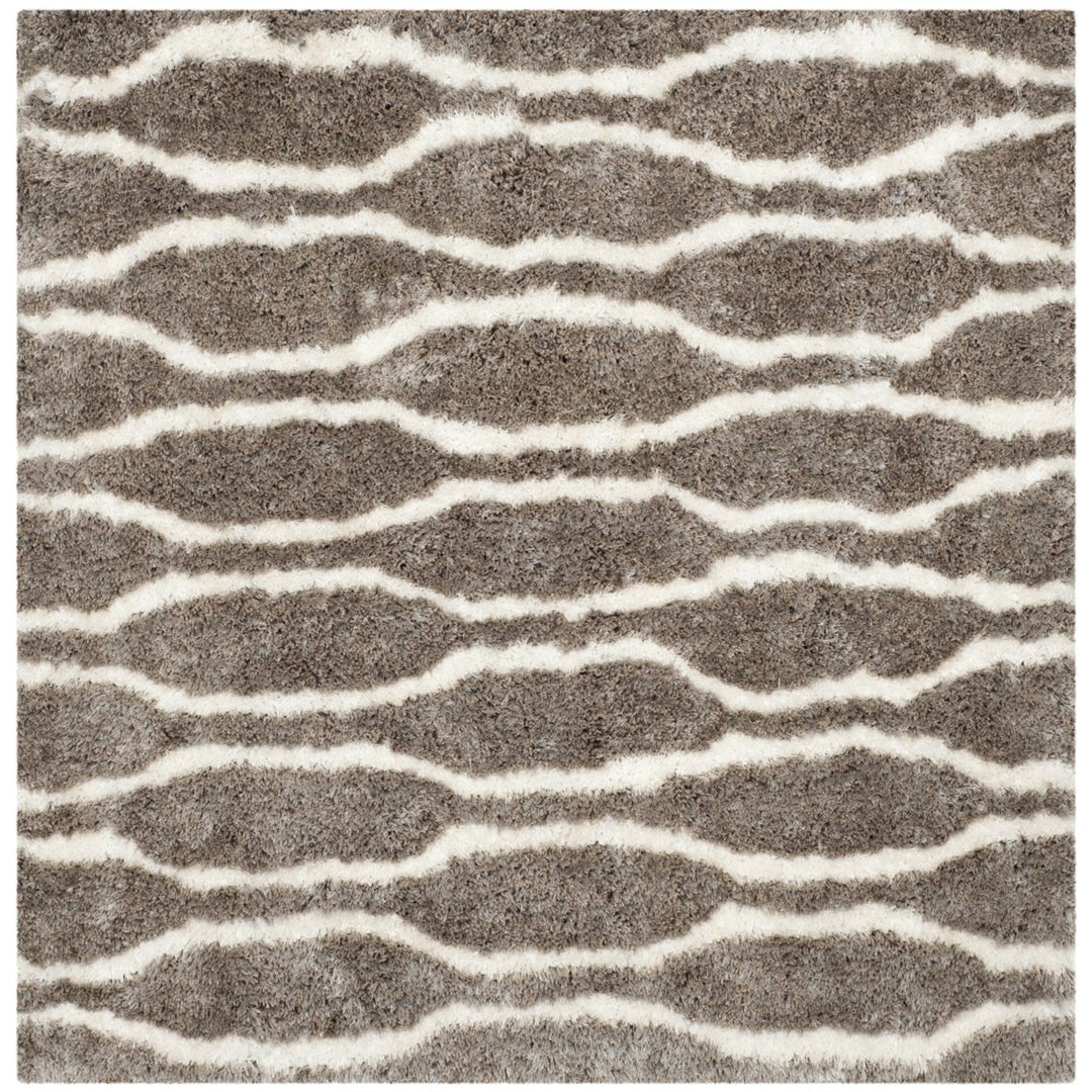 SAFAVIEH Barcelona Shag BSG322B Silver / Ivory Rug Image 6