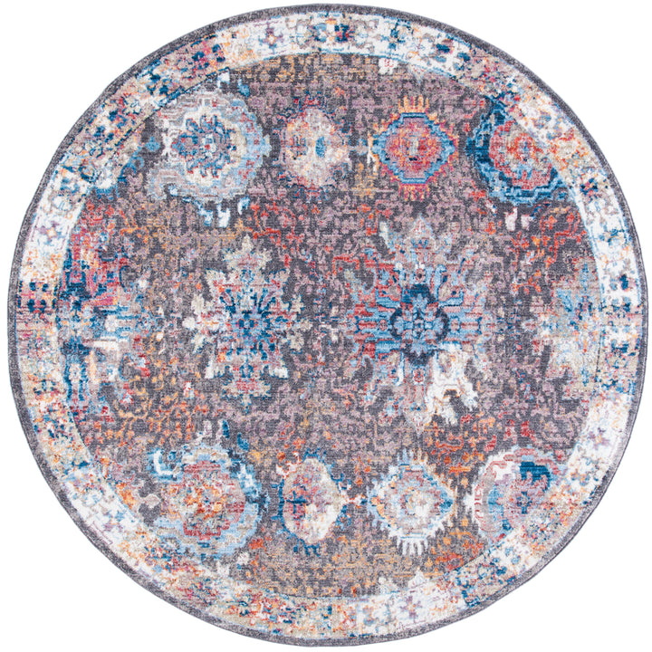 SAFAVIEH Bristol Collection BTL340A Dark Grey / Blue Rug Image 4