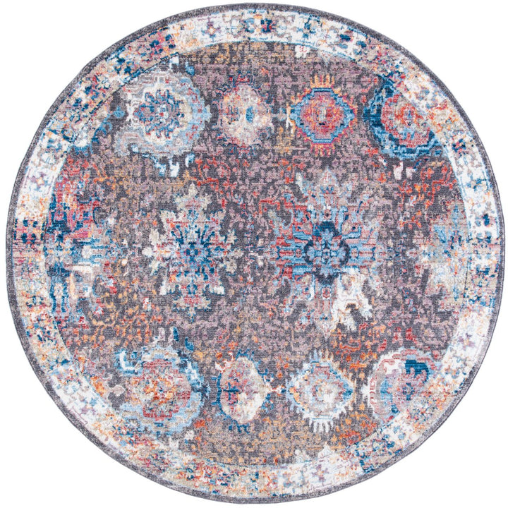 SAFAVIEH Bristol Collection BTL340A Dark Grey / Blue Rug Image 1