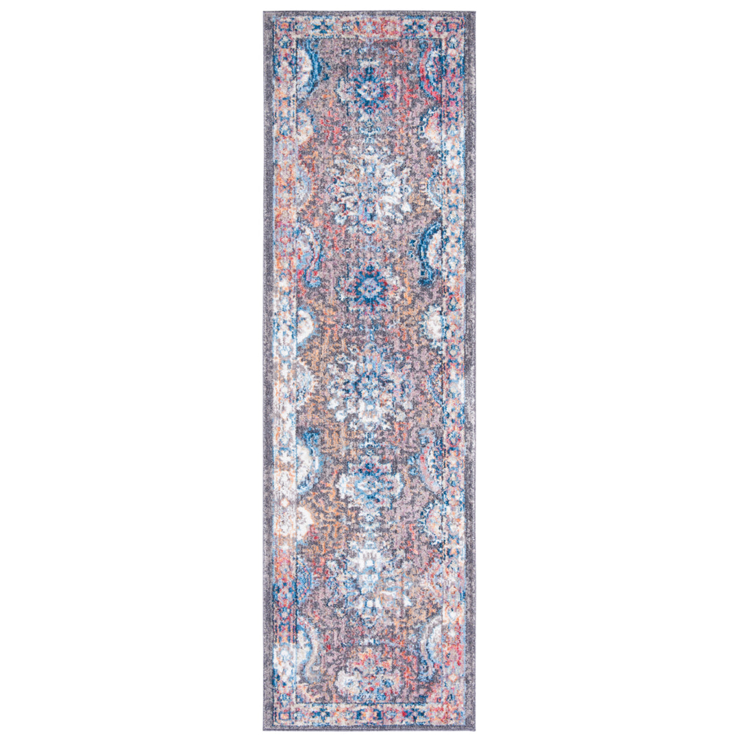 SAFAVIEH Bristol Collection BTL340A Dark Grey / Blue Rug Image 5