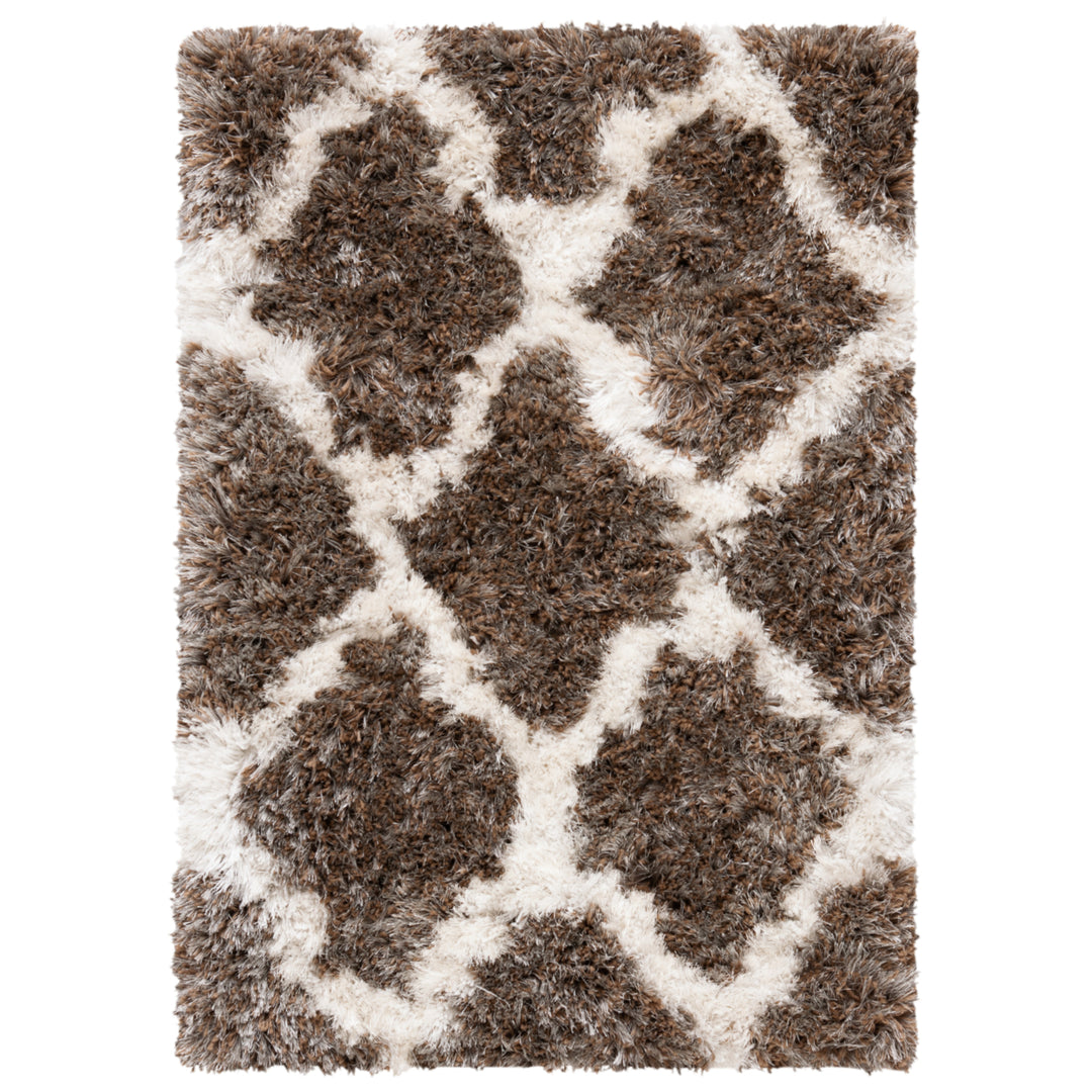 SAFAVIEH Barcelona Shag BSGB319B Silver / Ivory Rug Image 1