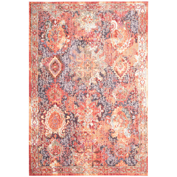 SAFAVIEH Bristol Collection BTL340R Rust / Lavender Rug Image 1