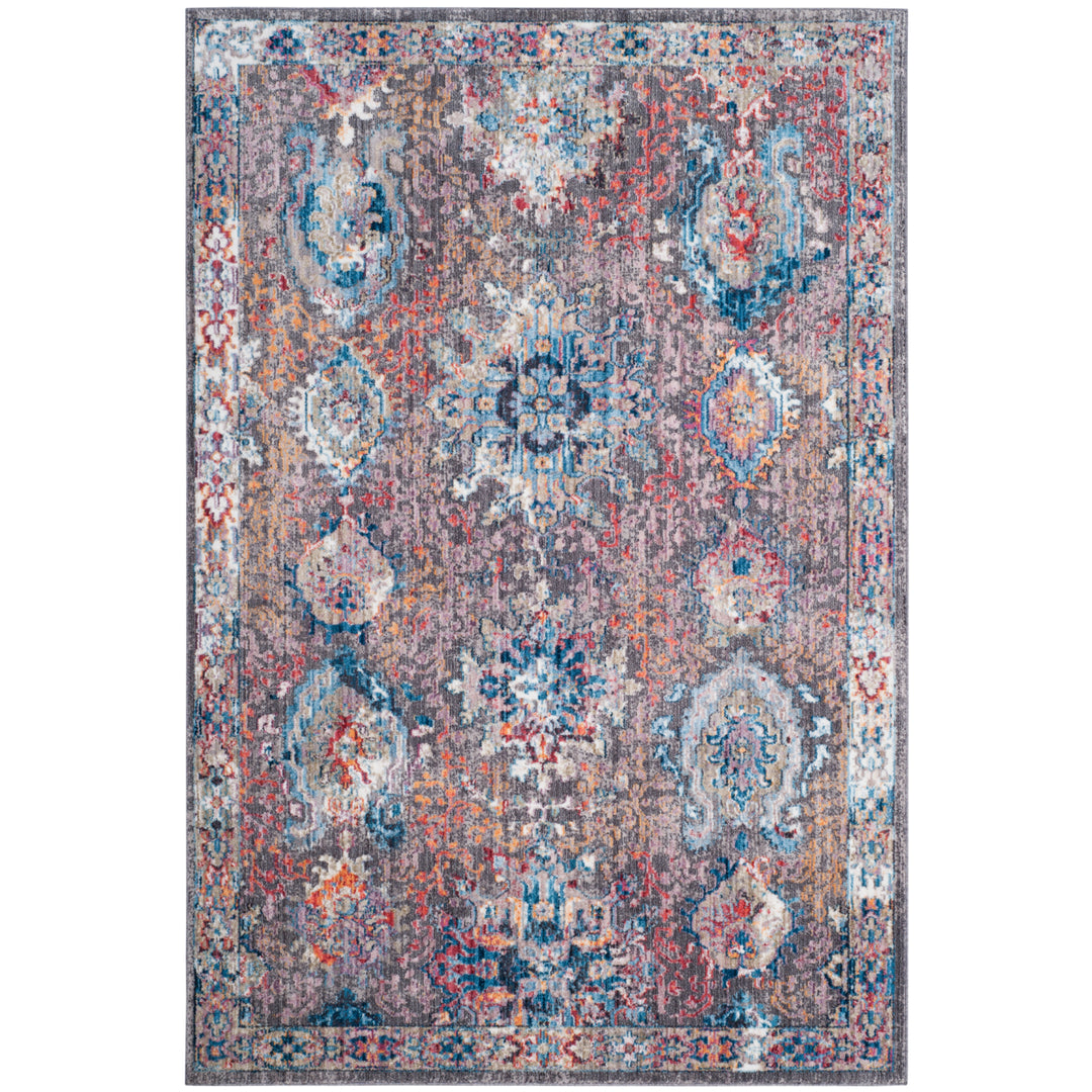 SAFAVIEH Bristol Collection BTL340A Dark Grey / Blue Rug Image 8