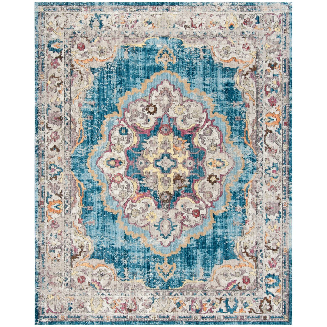 SAFAVIEH Bristol Collection BTL343C Blue / Light Grey Rug Image 1