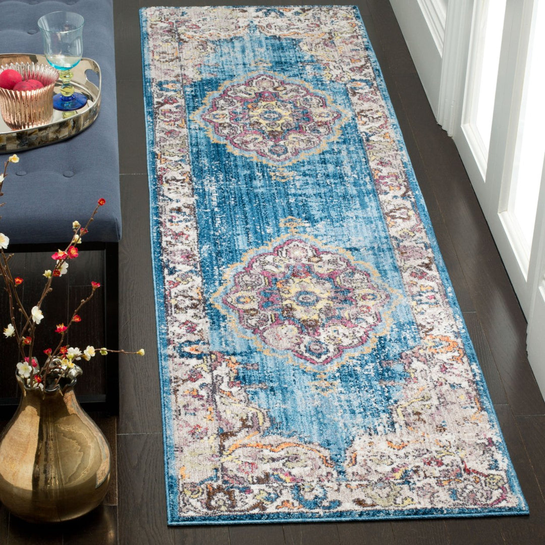 SAFAVIEH Bristol Collection BTL343C Blue / Light Grey Rug Image 3