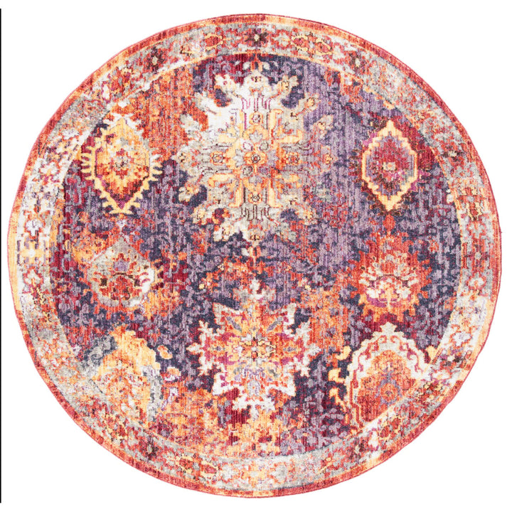 SAFAVIEH Bristol Collection BTL340R Rust / Lavender Rug Image 4