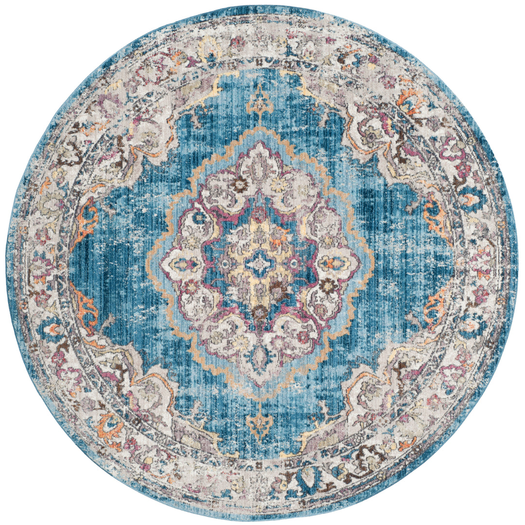 SAFAVIEH Bristol Collection BTL343C Blue / Light Grey Rug Image 4