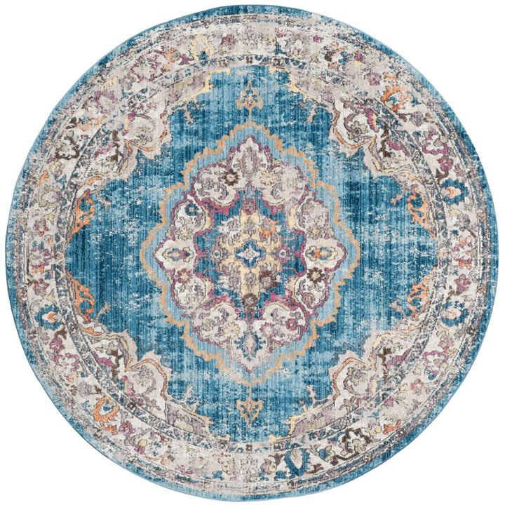 SAFAVIEH Bristol Collection BTL343C Blue / Light Grey Rug Image 1