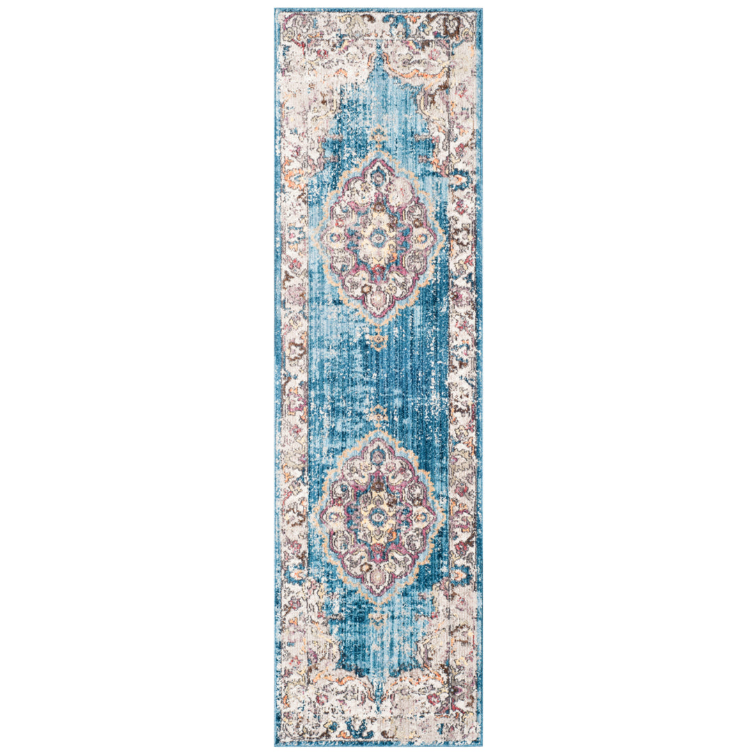 SAFAVIEH Bristol Collection BTL343C Blue / Light Grey Rug Image 5