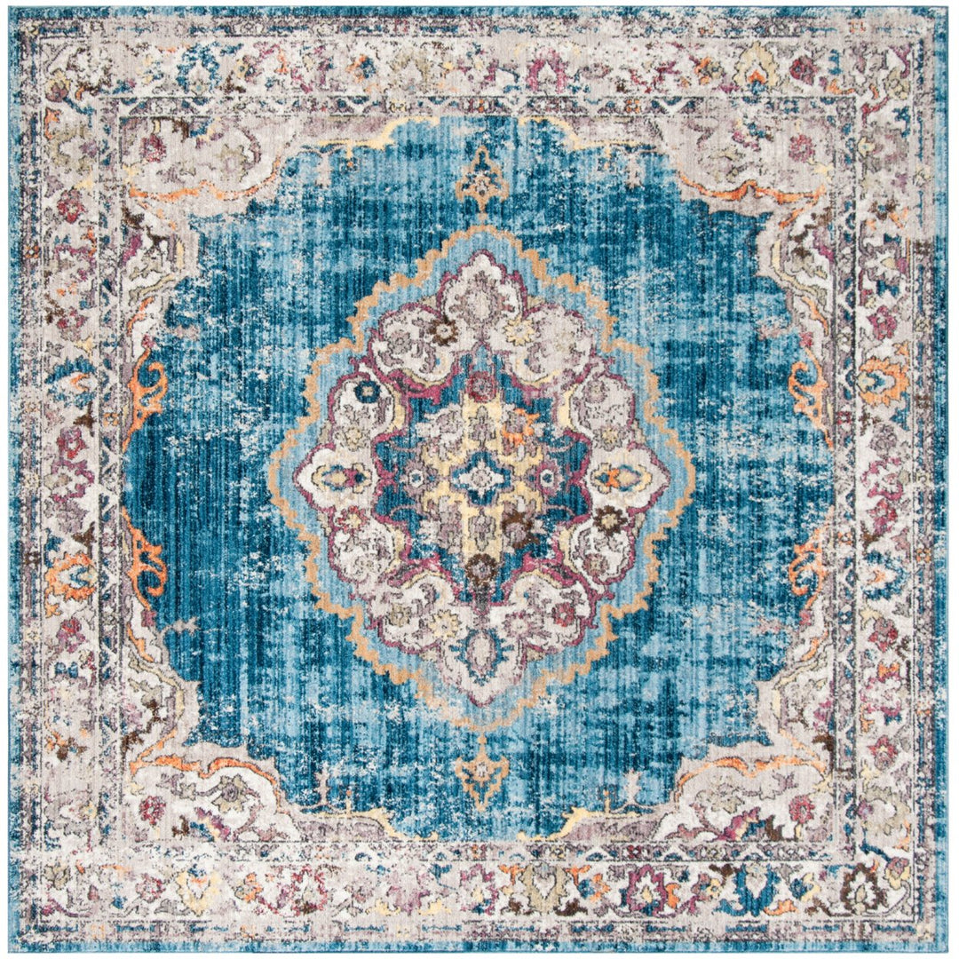 SAFAVIEH Bristol Collection BTL343C Blue / Light Grey Rug Image 6