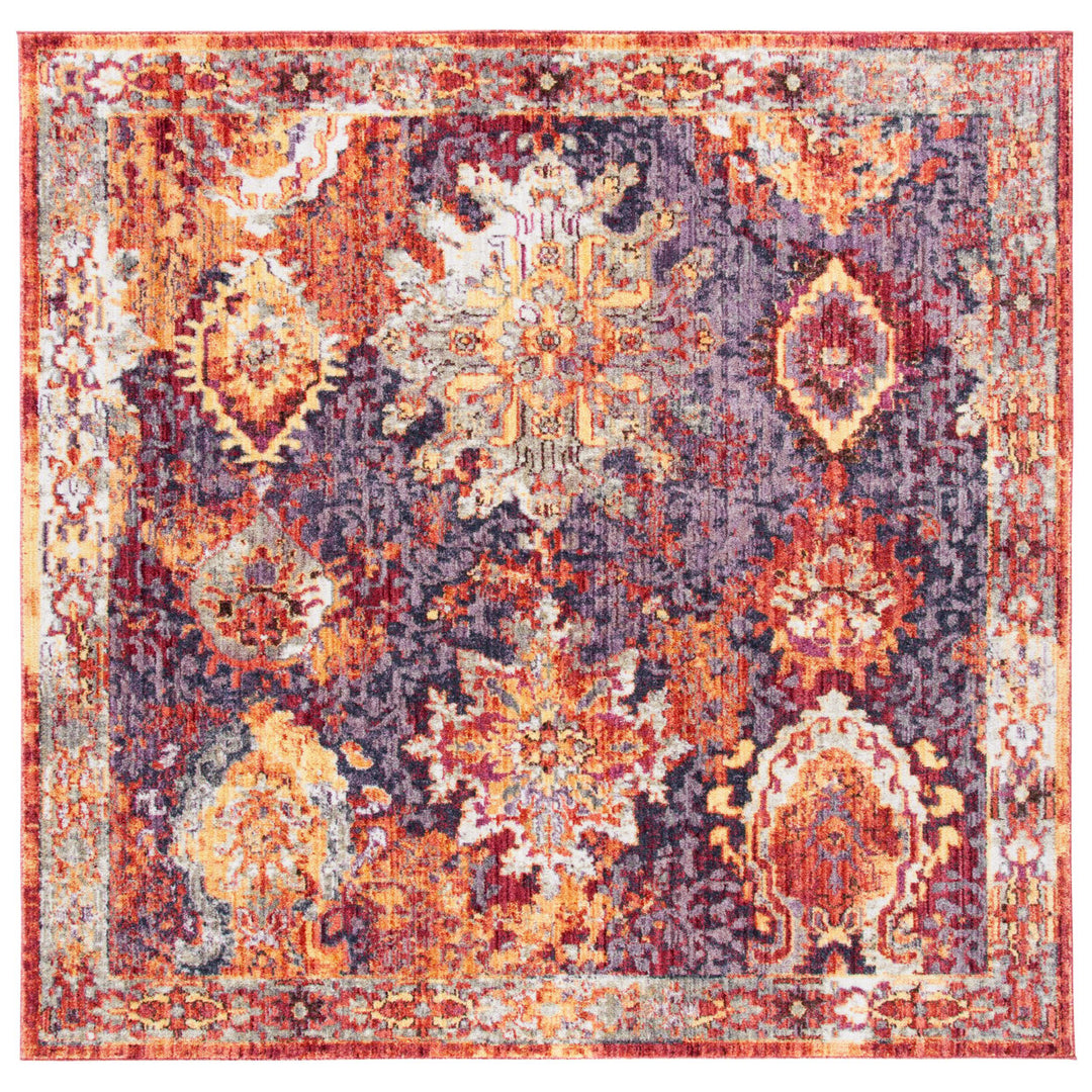 SAFAVIEH Bristol Collection BTL340R Rust / Lavender Rug Image 6