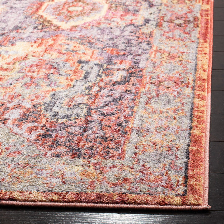 SAFAVIEH Bristol Collection BTL340R Rust / Lavender Rug Image 7