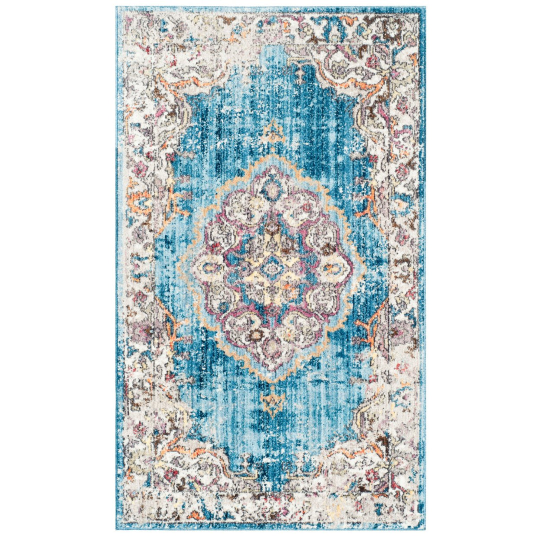 SAFAVIEH Bristol Collection BTL343C Blue / Light Grey Rug Image 1