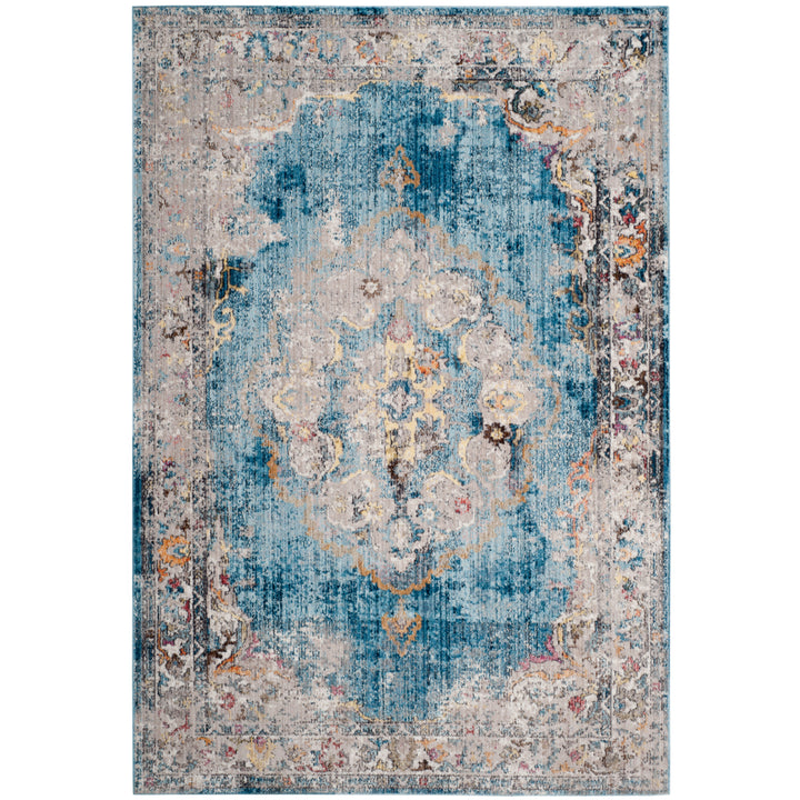 SAFAVIEH Bristol Collection BTL343C Blue / Light Grey Rug Image 9