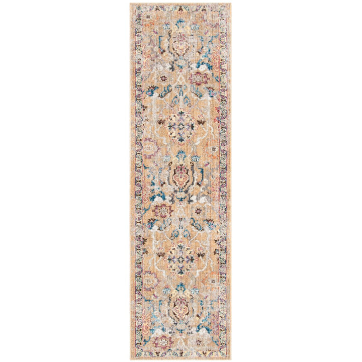 SAFAVIEH Bristol Collection BTL347C Camel / Blue Rug Image 5