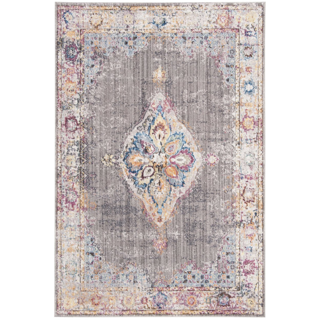 SAFAVIEH Bristol Collection BTL348A Light Grey/Cream Rug Image 2