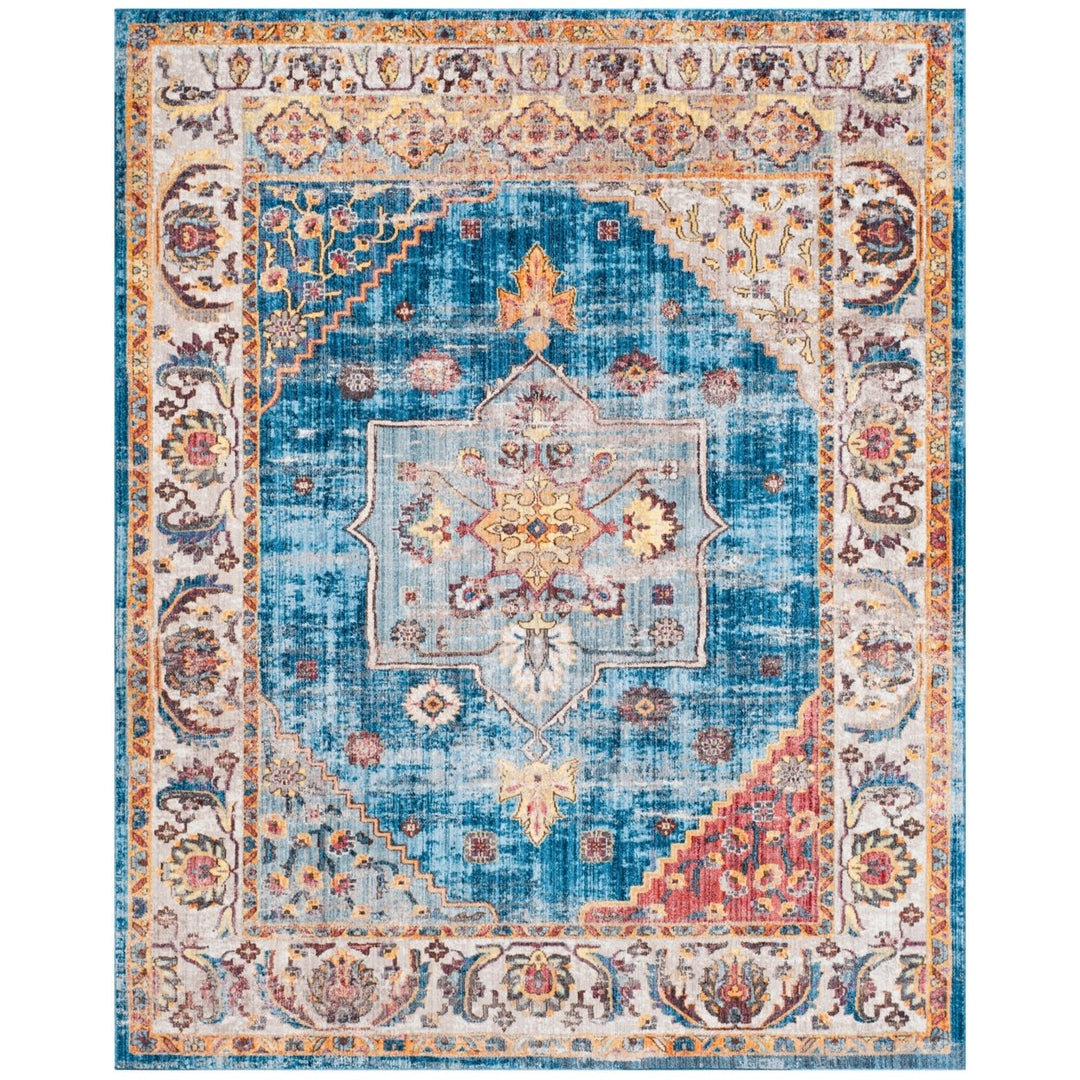 SAFAVIEH Bristol Collection BTL349C Blue / Ivory Rug Image 1