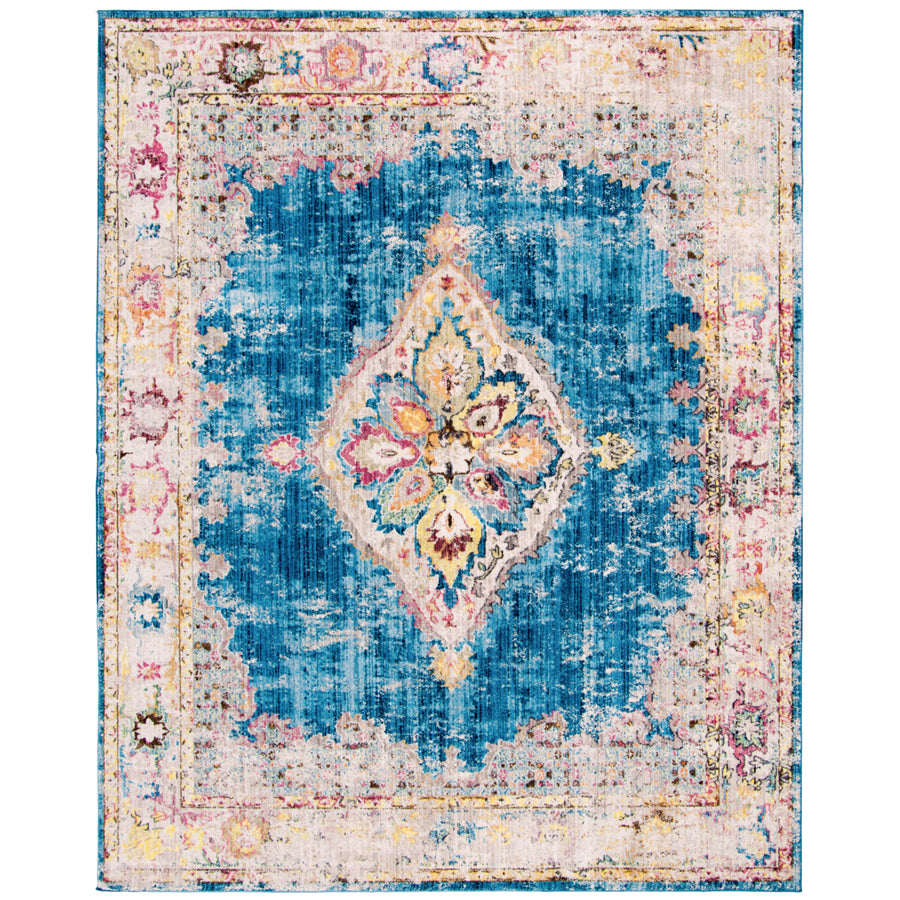 SAFAVIEH Bristol Collection BTL348C Blue / Ivory Rug Image 1