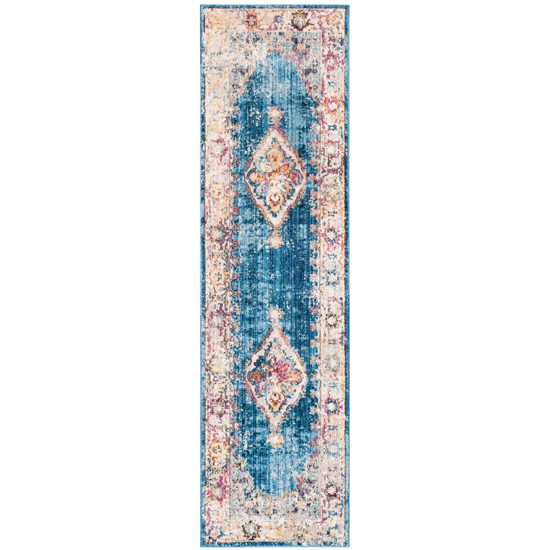 SAFAVIEH Bristol Collection BTL348C Blue / Ivory Rug Image 5