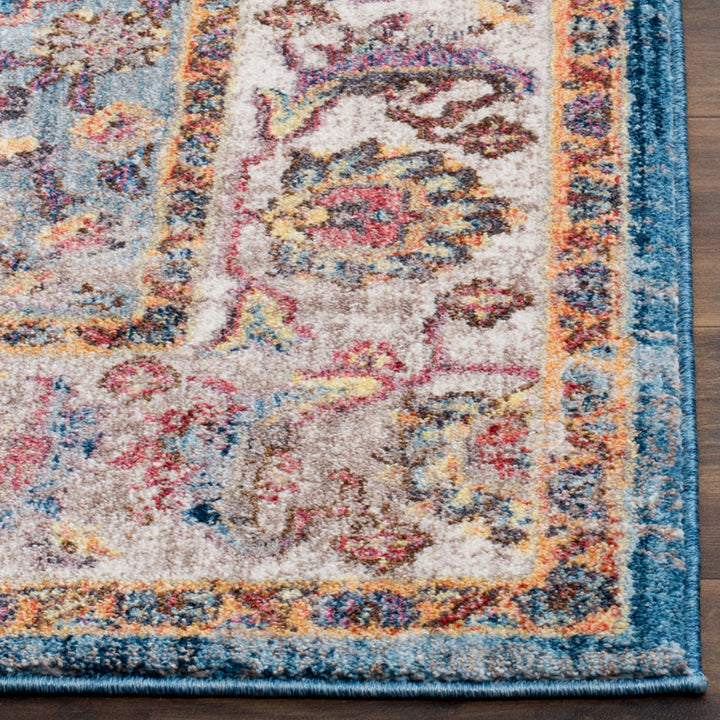 SAFAVIEH Bristol Collection BTL349C Blue / Ivory Rug Image 7