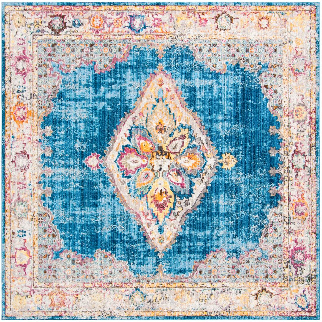 SAFAVIEH Bristol Collection BTL348C Blue / Ivory Rug Image 6