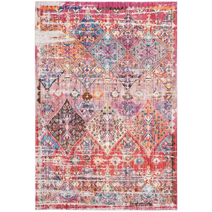 SAFAVIEH Bristol Collection BTL352R Rose / Multi Rug Image 1