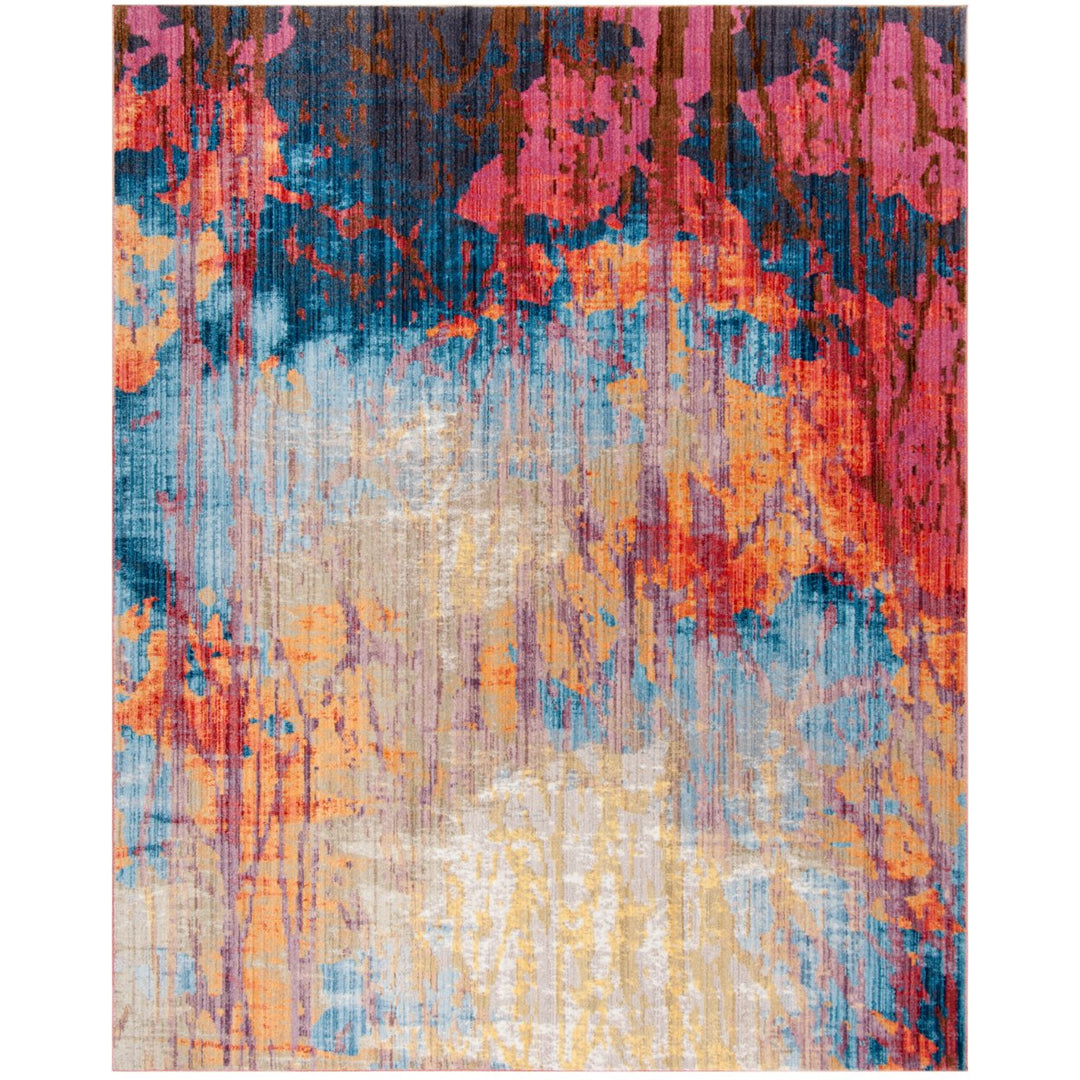 SAFAVIEH Bristol Collection BTL354F Blue / Rust Rug Image 1