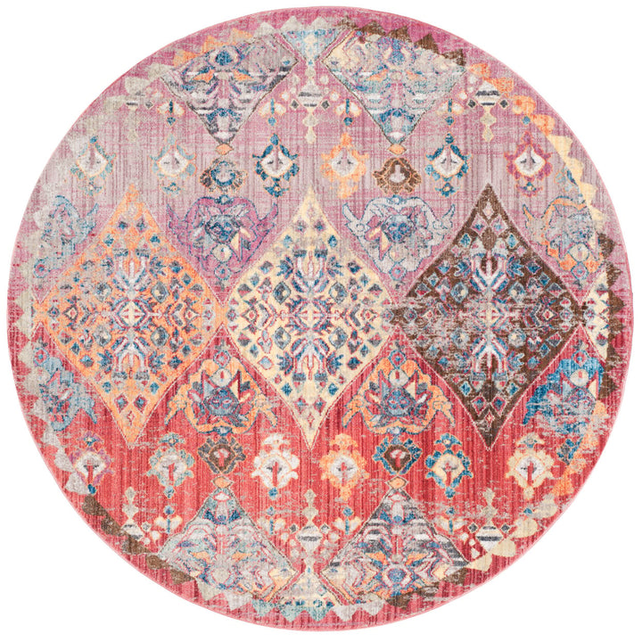 SAFAVIEH Bristol Collection BTL352R Rose / Multi Rug Image 4