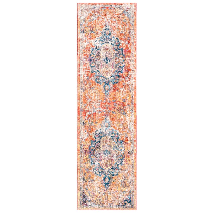 SAFAVIEH Bristol Collection BTL350S Blue / Orange Rug Image 5