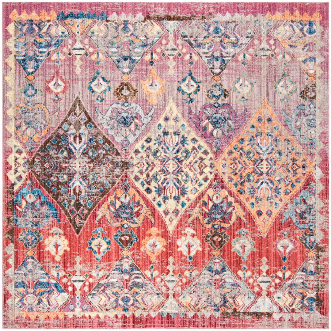 SAFAVIEH Bristol Collection BTL352R Rose / Multi Rug Image 6