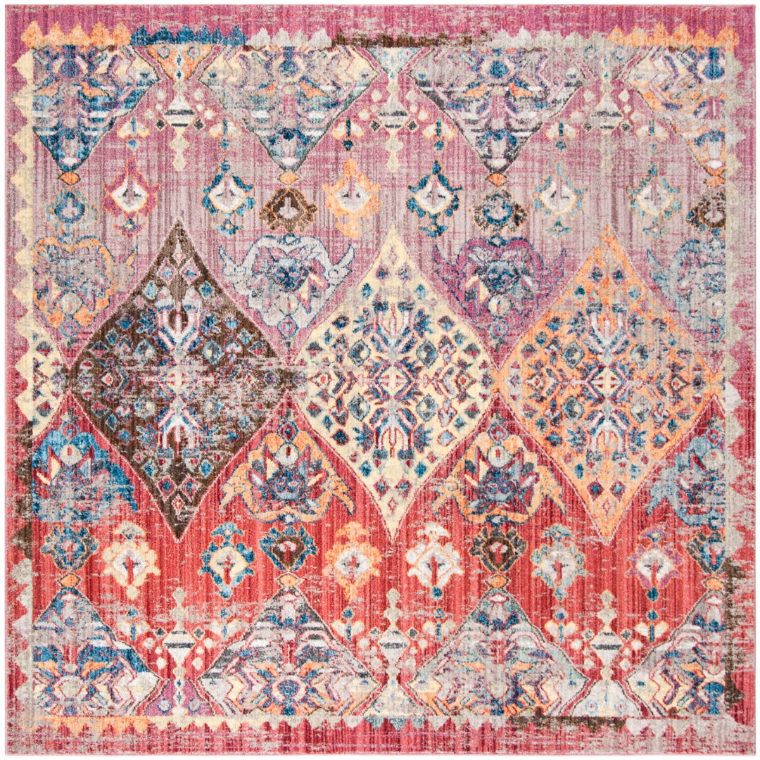 SAFAVIEH Bristol Collection BTL352R Rose / Multi Rug Image 1