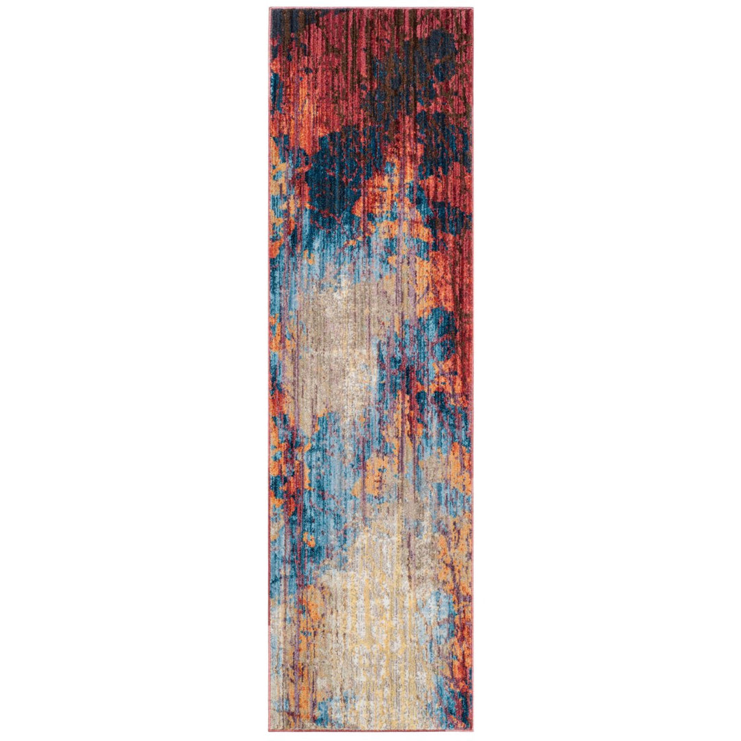 SAFAVIEH Bristol Collection BTL354F Blue / Rust Rug Image 5