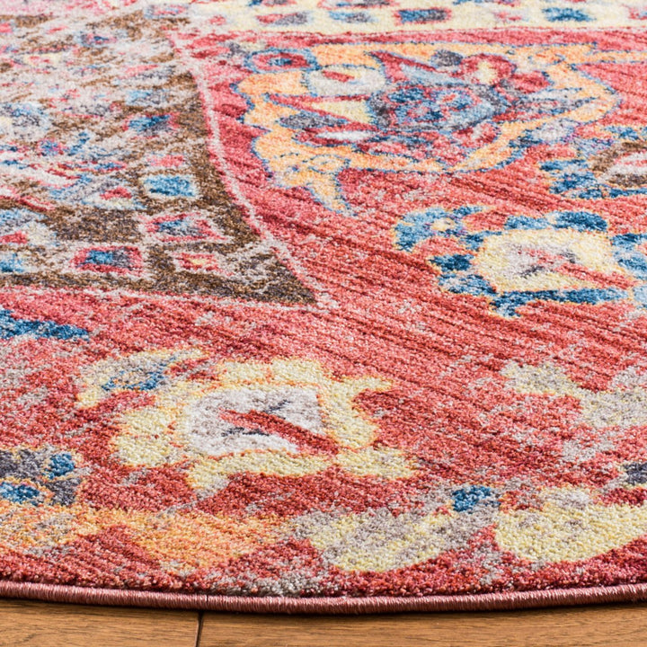 SAFAVIEH Bristol Collection BTL352R Rose / Multi Rug Image 8