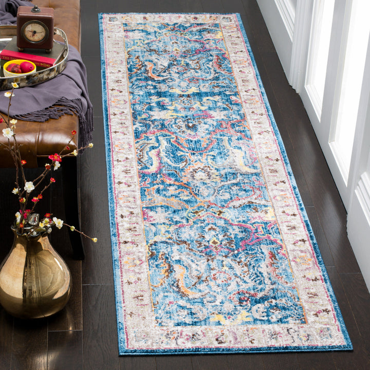 SAFAVIEH Bristol Collection BTL357C Blue / Light Grey Rug Image 3