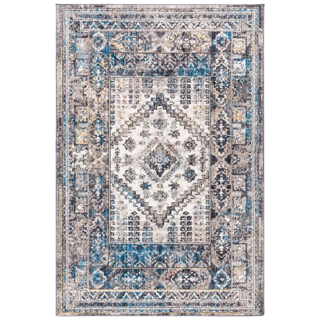 SAFAVIEH Bristol Collection BTL363A Cream / Grey Rug Image 3