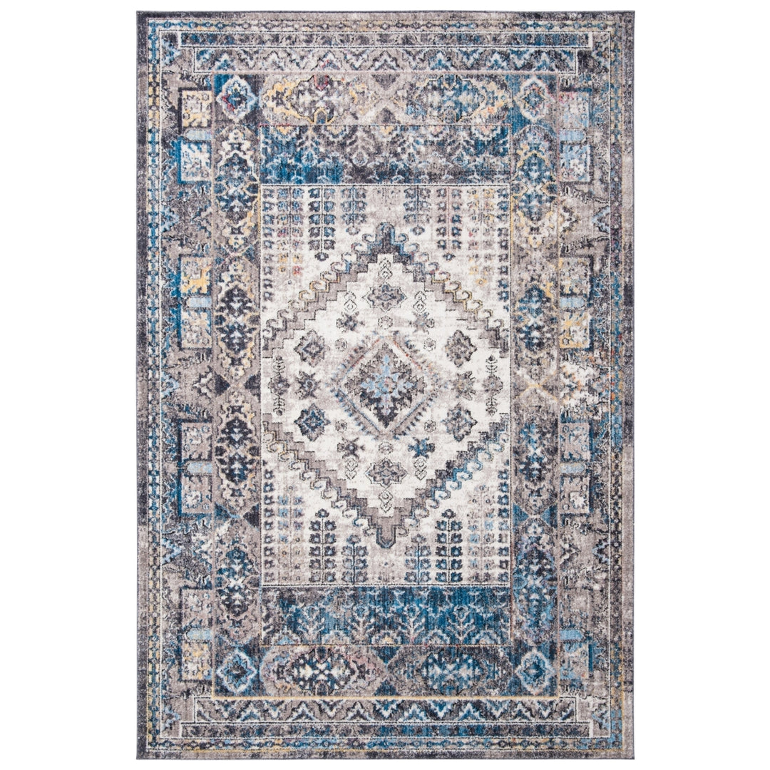 SAFAVIEH Bristol Collection BTL363A Cream / Grey Rug Image 4