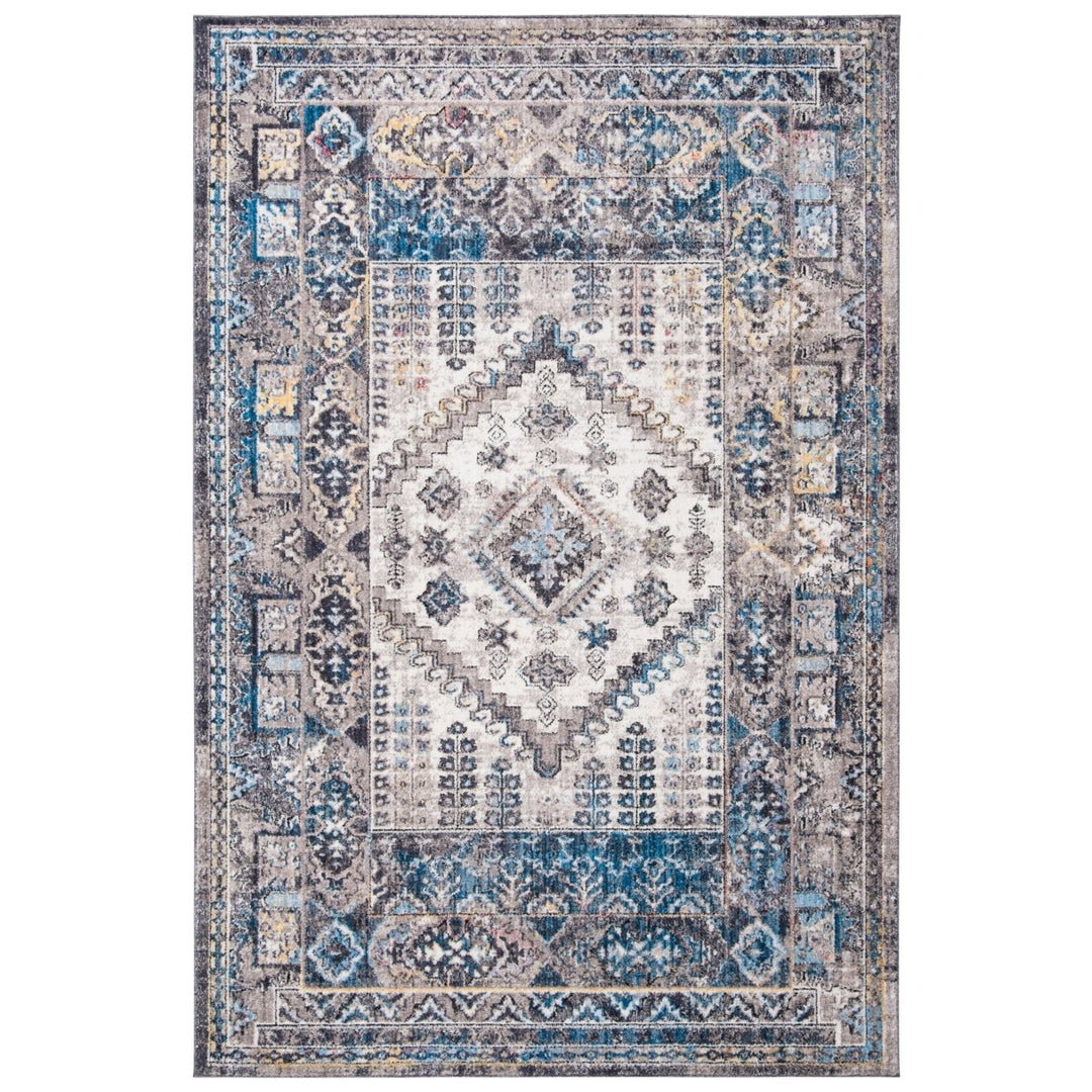 SAFAVIEH Bristol Collection BTL363A Cream / Grey Rug Image 1