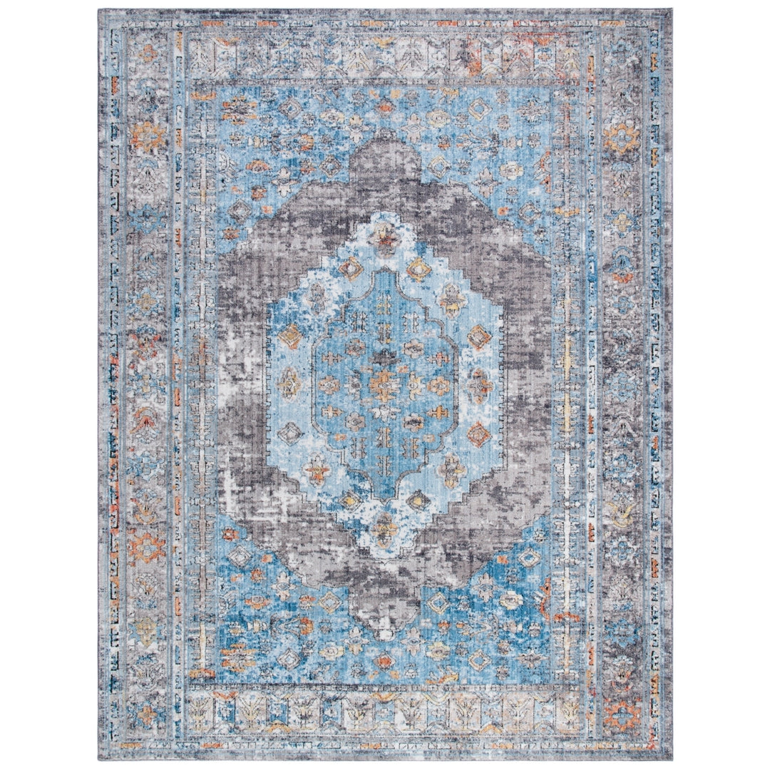 SAFAVIEH Bristol Collection BTL366F Grey / Blue Rug Image 1