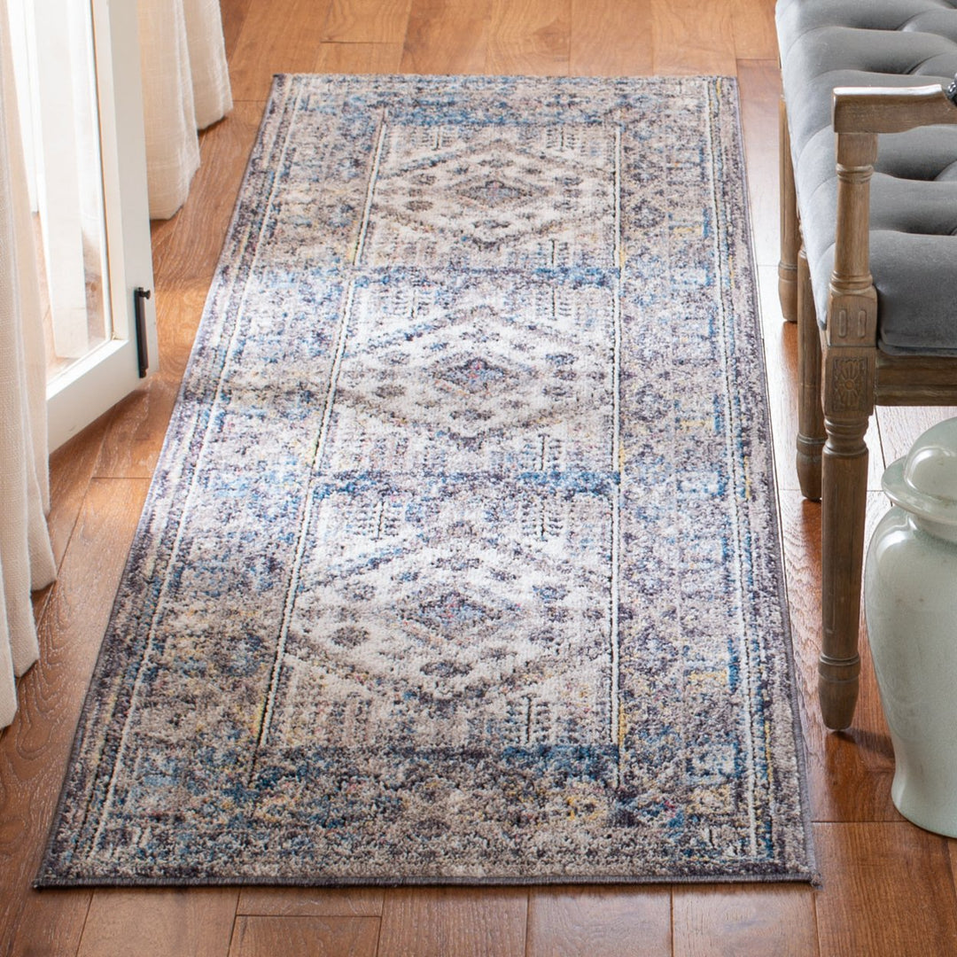 SAFAVIEH Bristol Collection BTL363A Cream / Grey Rug Image 9