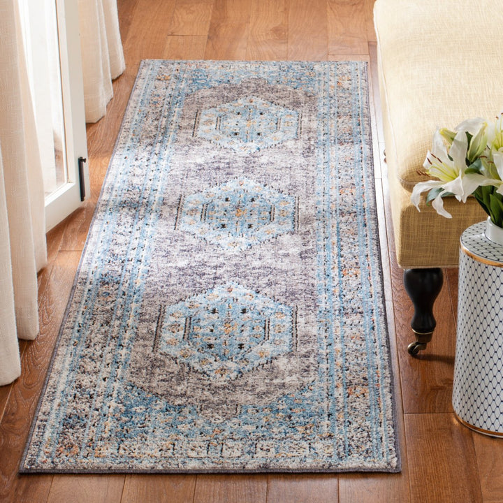 SAFAVIEH Bristol Collection BTL366F Grey / Blue Rug Image 3