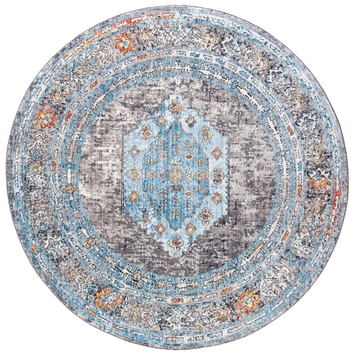 SAFAVIEH Bristol Collection BTL366F Grey / Blue Rug Image 4