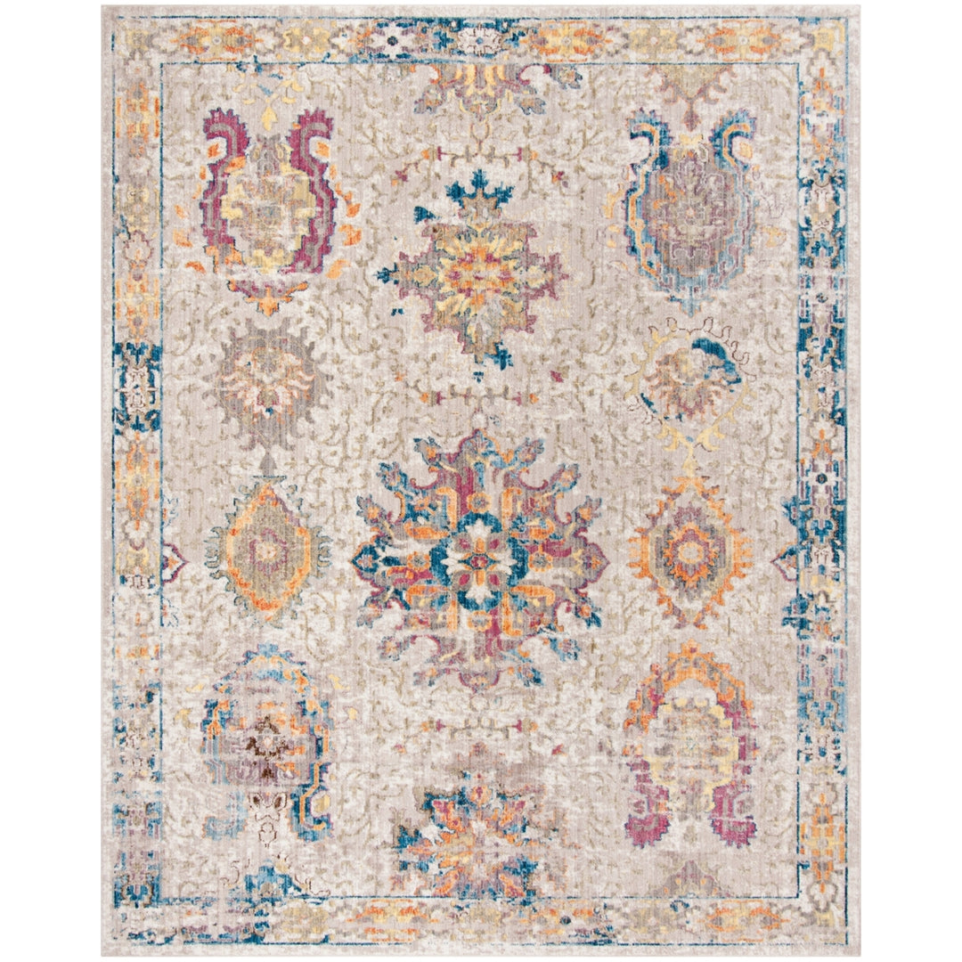 SAFAVIEH Bristol Collection BTL359A Light Grey / Blue Rug Image 1