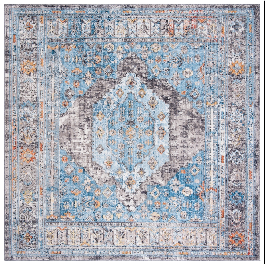 SAFAVIEH Bristol Collection BTL366F Grey / Blue Rug Image 6