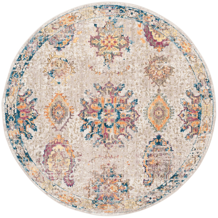 SAFAVIEH Bristol Collection BTL359A Light Grey / Blue Rug Image 4