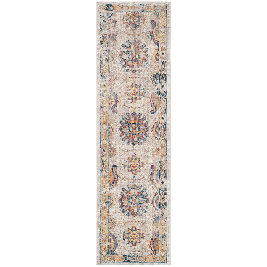 SAFAVIEH Bristol Collection BTL359A Light Grey / Blue Rug Image 5