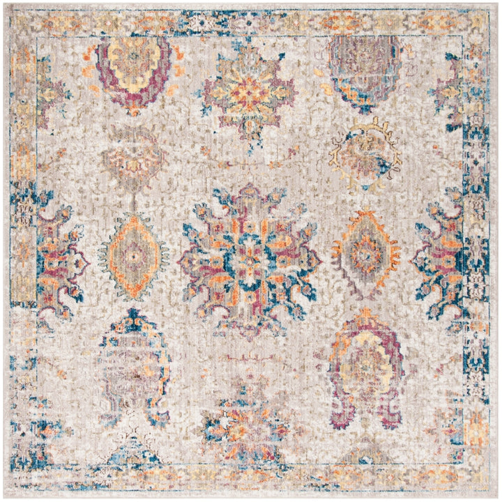 SAFAVIEH Bristol Collection BTL359A Light Grey / Blue Rug Image 6