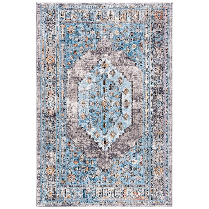 SAFAVIEH Bristol Collection BTL366F Grey / Blue Rug Image 1